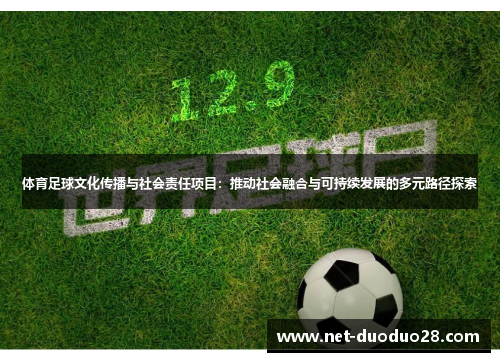 体育足球文化传播与社会责任项目：推动社会融合与可持续发展的多元路径探索